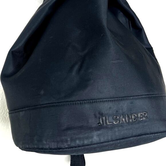 Jil Sander Convertible Bucket Bag Backpack Black Purse Nylon Adjustable Strap main image 8